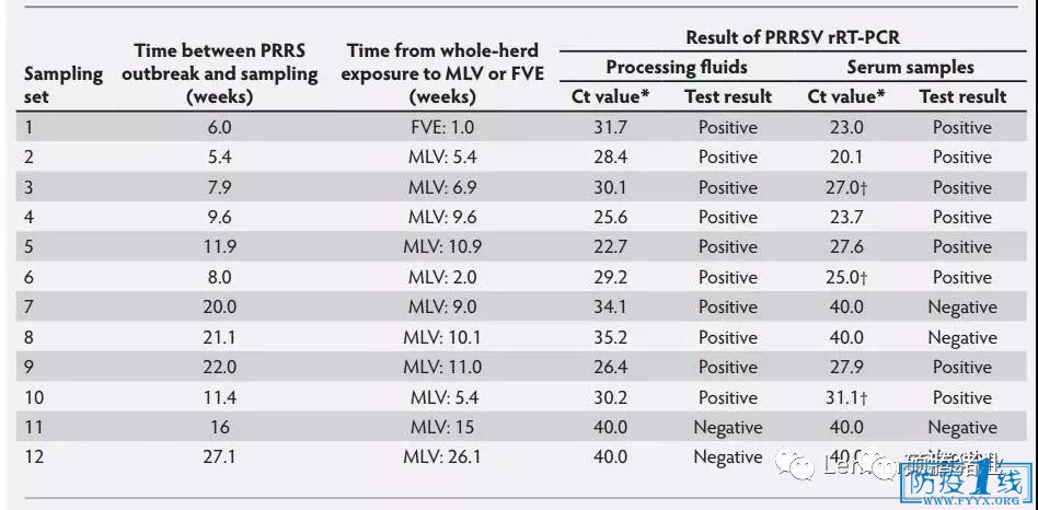 2 ̎Һ͌(yng)ѪƷеPRRSV RT-PCRzyY(ji)PRRSl(f)rgͲɘӵgrgȫȺMLVFVERҰ¶ܔ(sh)Lopez et al., 2018